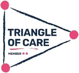 Triangle of care two star member logo